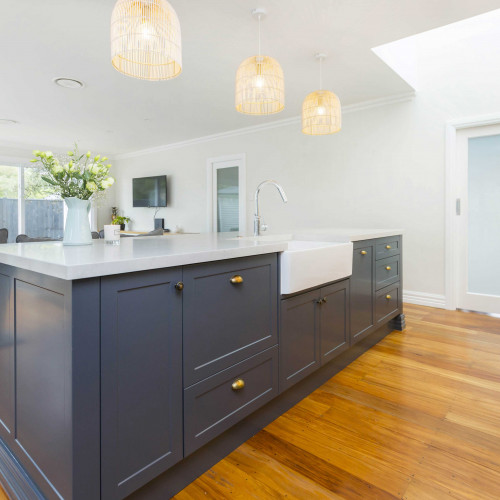 Beautifully built cabinetry iand wooder floors n the Hutt Valley